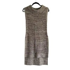 ANTHROPOLOGIE CALIFORNIA MOON RISE Sleeveless Knit Tunic Sweater Top Grey XS